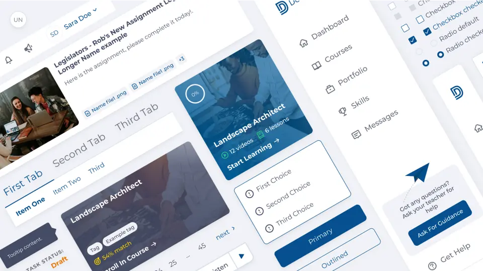 Gamified learning app interface